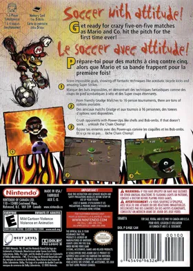 Super Mario Strikers box cover back